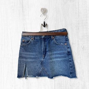 TopShop Moto Distressed Skirt